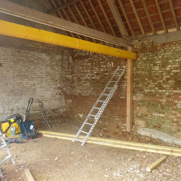 Descente du plancher bois existant - 01