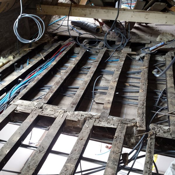 Travaux de plancher, sur plancher ancien