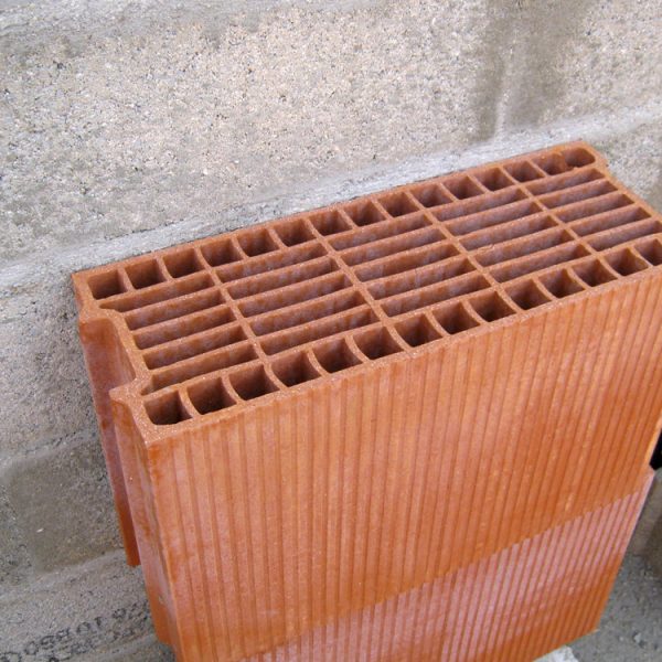Brique rouge thermique