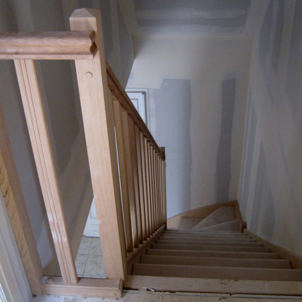 Rambarde main courante de l'escalier réalisé sur mesure