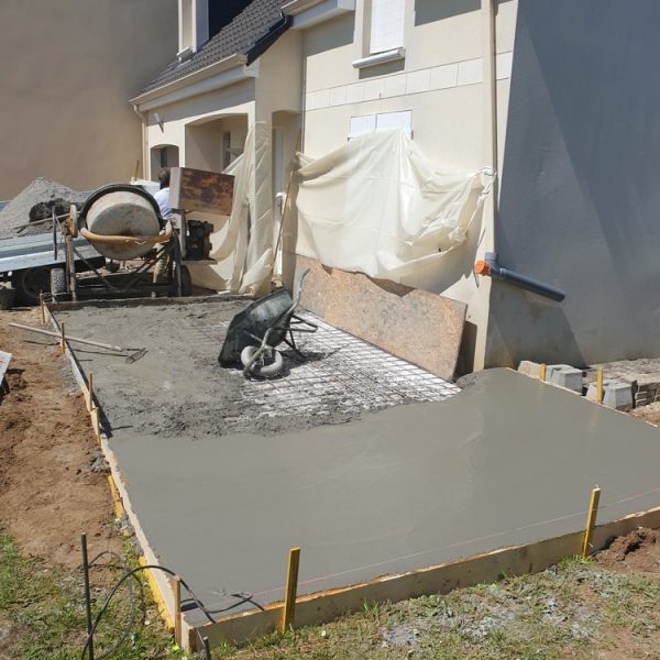 Coulage d'une dalle béton