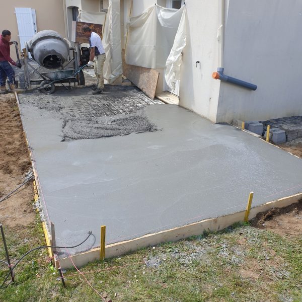 Coulage d'une dalle béton