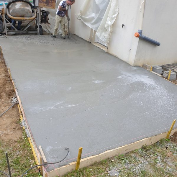 Coulage d'une dalle béton