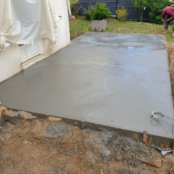 Dalle béton finie
