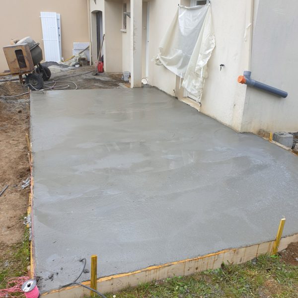 Coulage d'une dalle béton